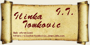 Ilinka Tomković vizit kartica